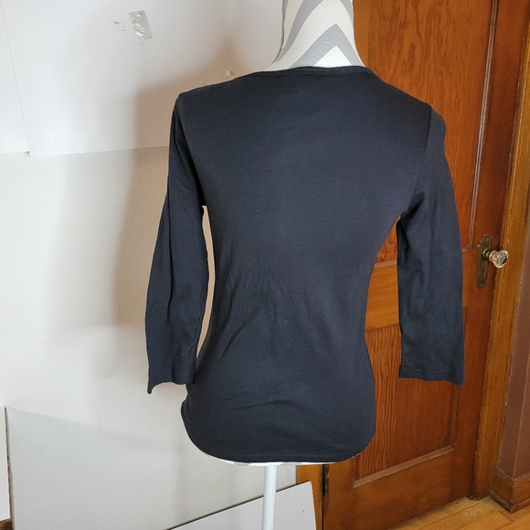 Womans Don't Mess with Texas Black 3/4 sleeve USA Made T shirt Size Med - Picture 5 of 7